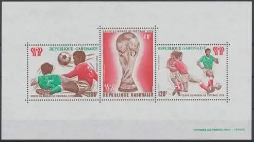 Gabun, Fußball, MiNr. Block 34, WM 1978, postfrisch - 601076