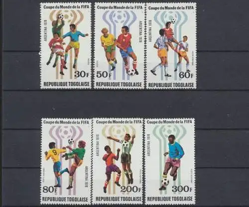 Togo, Michel Nr. 1300 - 1305 A, postfrisch / MNH - 601100