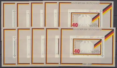 Deutschland (BRD), MiNr. Block 10, 10 Blöcke, postfrisch - 602843