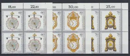 Deutschland, MiNr. 1631-1635, 4er Block, Ecke re. o., postfrisch - 602256