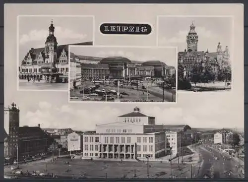 Leipzig, Altes Rathaus, Hauptbahnhof, Neues Rathaus, Neue Oper - 411751