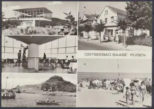 Ostseebad Baabe (Rügen), HO Gaststätte "Inselparadies", FDGB Erholungsheim "Mathias Thesen", Strand - 411807