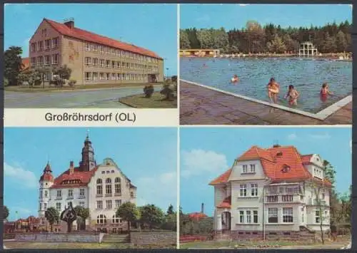 Großröhrsdorf (OL), Oberschule II, Masseneibad, Rathaus, Feierabendheim - 411932