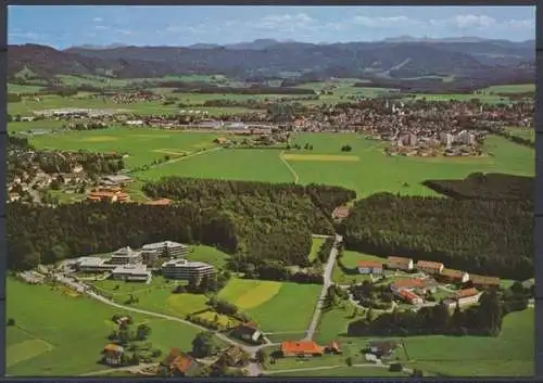 Isny-Neutrauchburg, Ortsansicht mit Argentalklinik und Kuranstalt Alpenblick - 411974