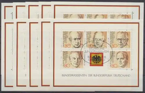 Deutschland (BRD), MiNr. Block 18, 10 Blöcke, ESST Bonn, gestempelt - 602860