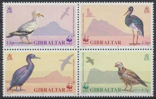 Gibraltar, MiNr. 619-622 Viererblock, postfrisch - 603353