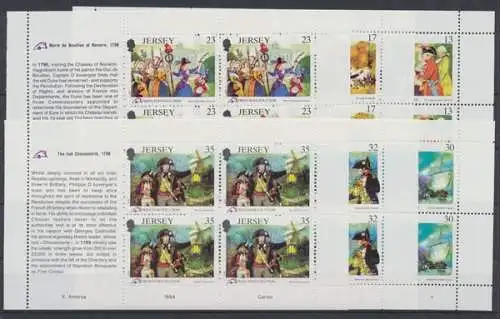 Jersey, Michel Nr. 485-490 H-Blatt, postfrisch / MNH - 603446