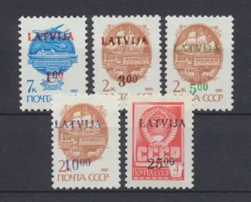 Lettland, MiNr. 335-339, postfrisch - 62409