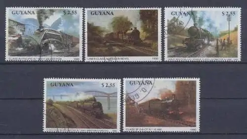 Guyana, Eisenbahn, MiNr. 3170-3174, gestempelt - 693615