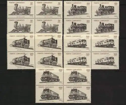 Türkei, Eisenbahn, MiNr. 2814-2818 (4), postfrisch - 693728