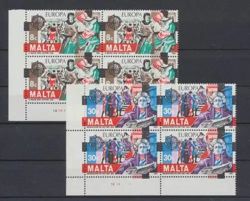 Malta, MiNr. 661-662 Viererblock, postfrisch - 63266