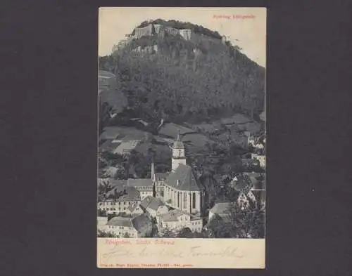 Königstein, Sächs. Schweiz, Ortsansicht und Festung Königstein - 402778