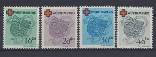 Französische Zone Württemberg, MiNr. 40-43 A, postfrisch - 690921