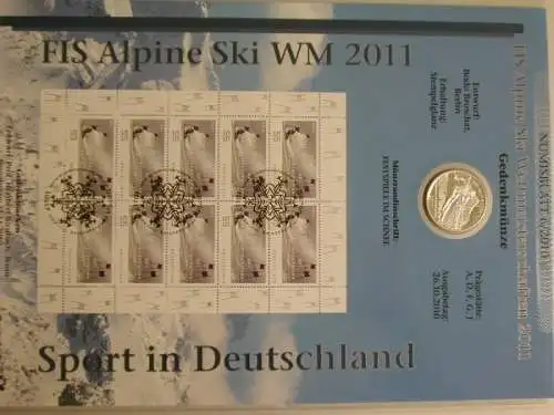 BRD, Numisblatt 6/2010, FIS Alpin Ski WM - 6/2010