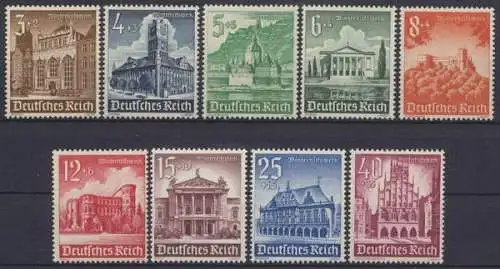 Deutsches Reich, MiNr. 751-759, Falz - 605448