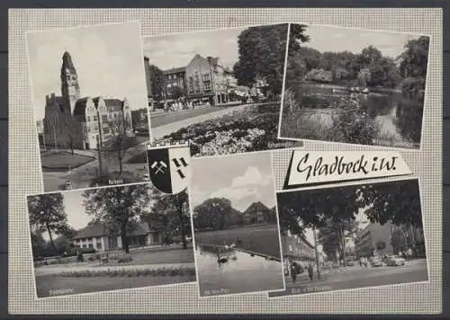 Gladbeck, 6 Ortsansichten und Stadtwappen - 412404