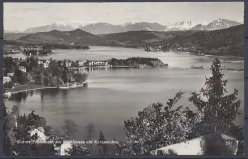 Pörtschach am Wörthersee, Ortsansicht mit Karawanken - 412415