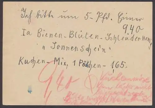 Bishausen über Nörten - Hardenberg, Landpoststempel auf Postkarte, 1956 - 500352