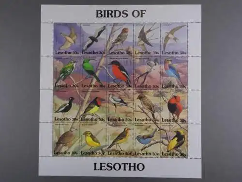 Lesotho, Vögel, MiNr. 945-964 Zusammendruckbogen, postfrisch - 691002M