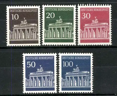 Deutschland (BRD), MiNr. 506-510 v, mit Zählnummern, postfrisch - 607681