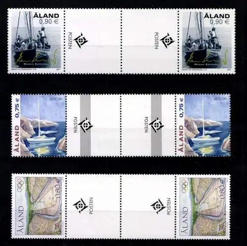 Aland, 9 Zwischenstegpaare aus 2004, postfrisch / MNH - 610844