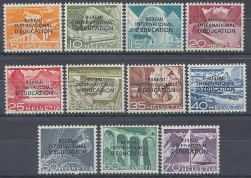 Schweiz Erziehungsbüro BIE/IEB, MiNr. 29-39, postfrisch - 607883