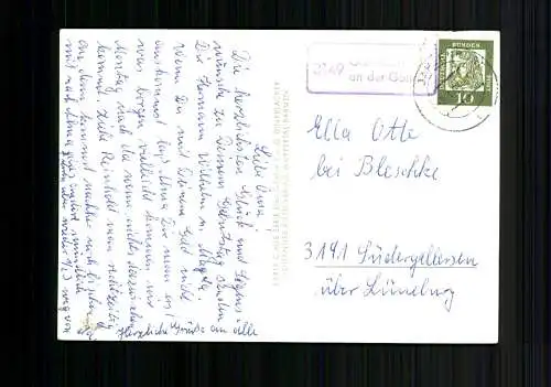 Oldendorf 3149, an der Göhrde, Landpoststempel auf Postkarte - 510055