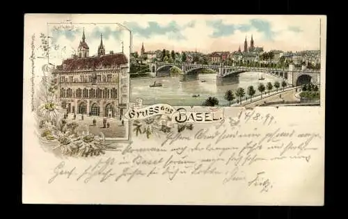 Basel, Rathaus und Brücke - 413742