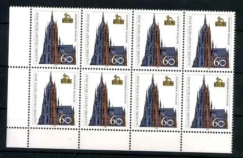 Deutschland (BRD), MiNr. 1434, 8er Bogenteil, Eckr. links u., postfrisch - 608668