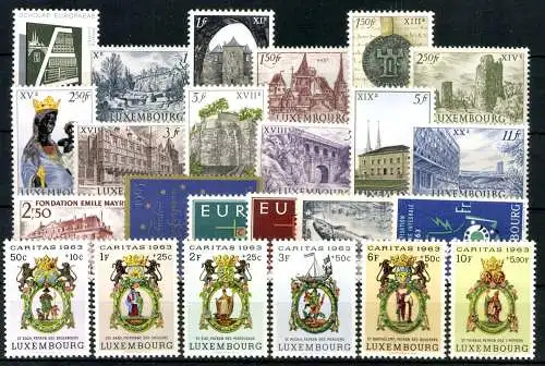 Luxemburg, MiNr. 666-689, Jahrgang 1963, postfrisch - 692541