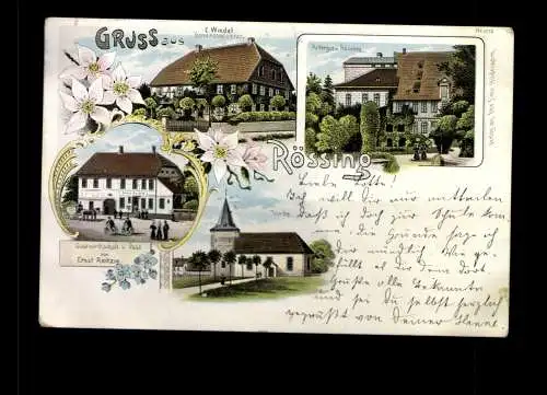 Rössing, Gemeindevorsteher, Rittergut, Gastwirtschaft, Kirche - 413864