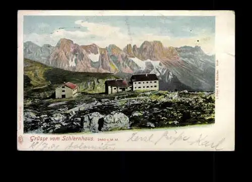 Schlernhaus, 2460 m über M. M., Sectien Bozen - 414191