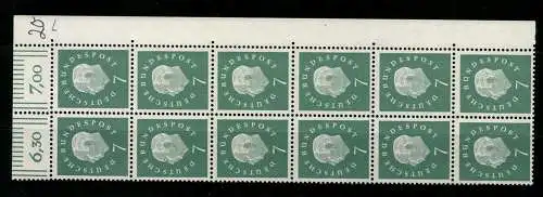 Deutschland (BRD), MiNr. 302 DZ 7, 10er Block, postfrisch - 609931