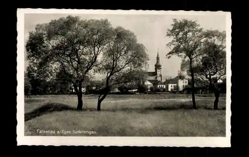 Falkenau an der Eger, Sudetengau, Kirche, Häuser - 413722