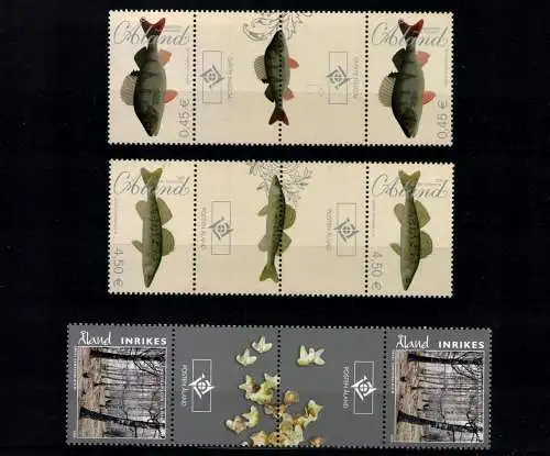 Aland, 9 Zwischenstegpaare aus 2008, postfrisch / MNH - 610848