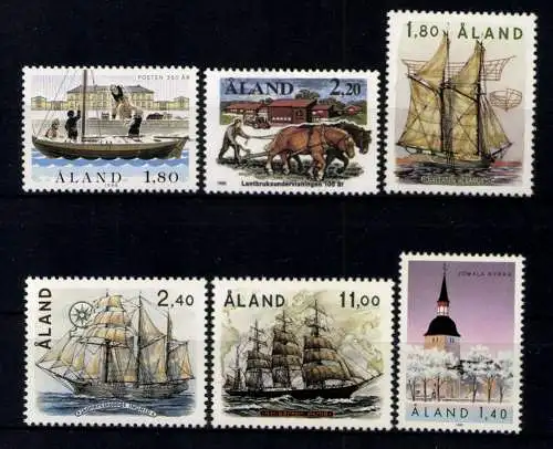 Aland, MiNr. 26-31, Jahrgang 1988, postfrisch - 610804