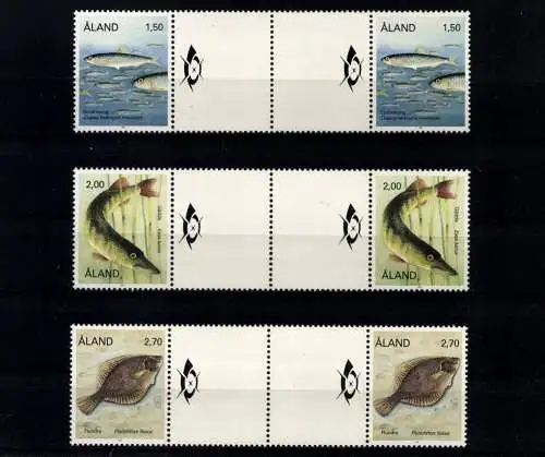 Aland, MiNr. 38-43, je ein Zwischenstegpaar Jhg. 1990, postfrisch - 610830