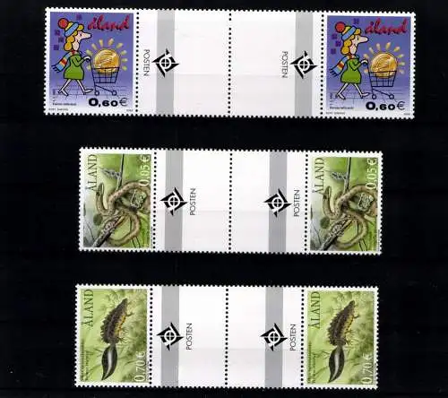 Aland, 12 Zwischenstegpaare aus 2002, postfrisch / MNH - 610842