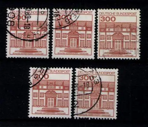 Deutschland (BRD), MiNr. 1143 A II, 5 Marken, gestempelt - 611528