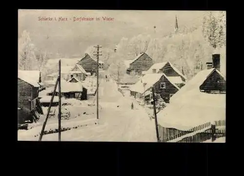 Schierke, Dorfstrasse im Winter - 414089