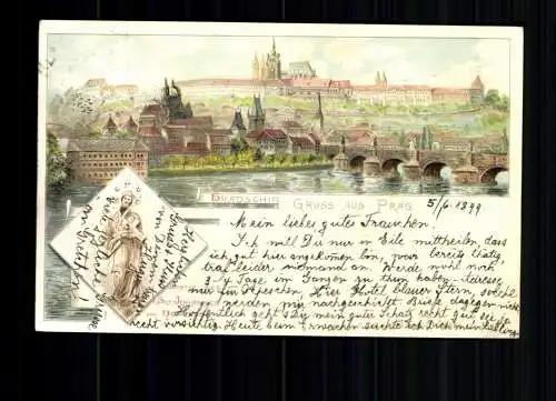 Prag, Hradschin und Statue des Heiligen Johannes von Nepomuk - 415058