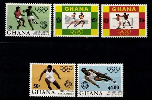 Ghana, MiNr. 472-476 A, postfrisch - 611925