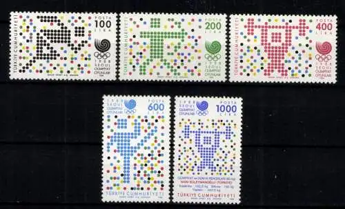 Türkei, MiNr. 2824-2828, 5 Werte, postfrisch - 612074