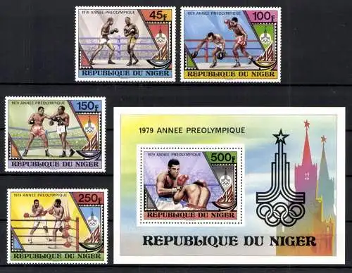 Niger, MiNr. 673-676 + Block 24, postfrisch - 612751