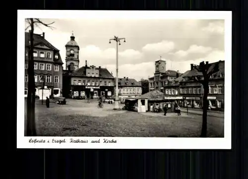 Lößnitz i. Erzgeb., Rathaus und Kirche - 415349