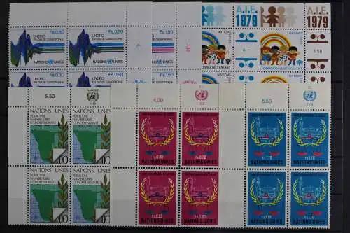 UNO Genf, MiNr. 81-87, Jhg. 1979, VB, Ecken, postfrisch - 620896