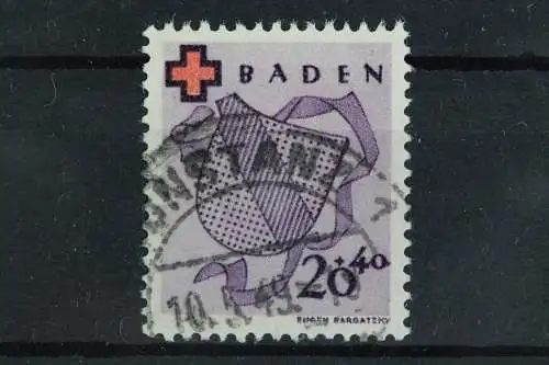 Franz. Zone Baden, MiNr. 43 A, gestempelt, BPP Signatur - 617767