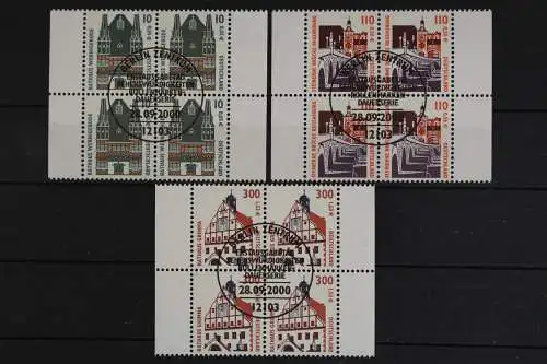 Deutschland (BRD), MiNr. 2139-2141, Viererblöcke, ESST - 620610