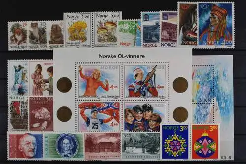 Norwegen, MiNr. 1009-1036, Jahrgang 1989, postfrisch - 618226