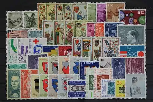 Liechtenstein, MiNr. 404-459, Jahrgänge 1961-1965, postfrisch - 617893